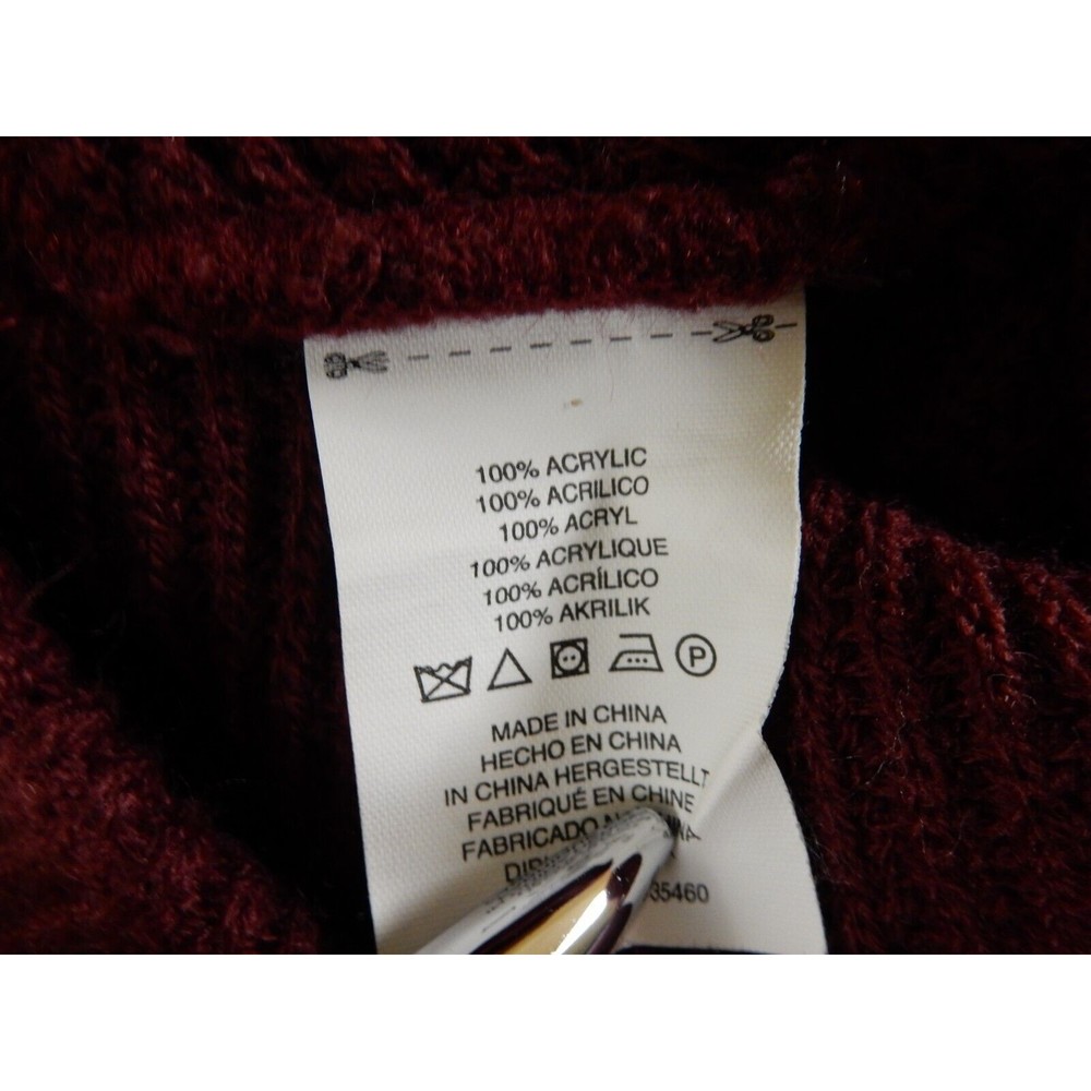 Oakley Beanie Hat Maroon Ribbed Cap Logo Winter Warm Ski Snowboard Skate - Picture 5 of 7